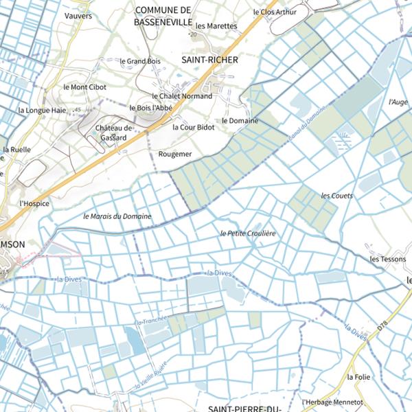 Plan cartographique de Le Canal du Domaine