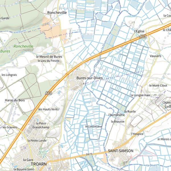 Plan cartographique de Le Canal Oursin