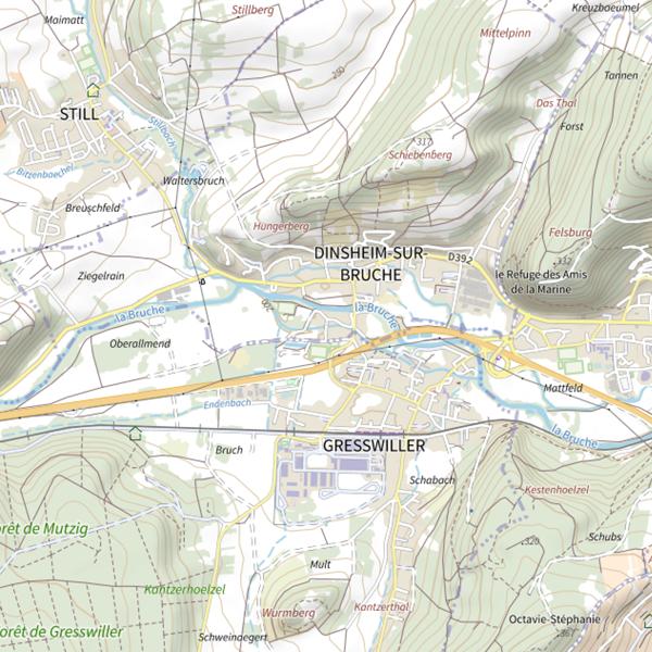 Plan cartographique de Le Canal Schell