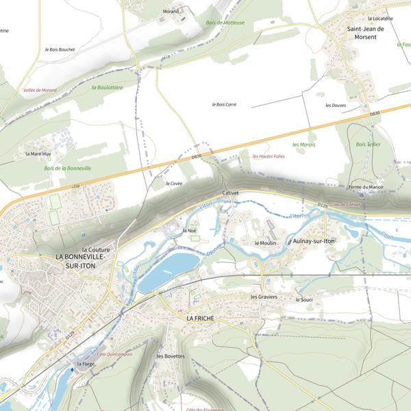 Plan cartographique de Le Cativet