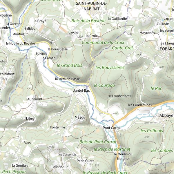 Plan cartographique de Le Céou