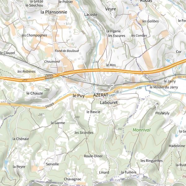 Plan cartographique de Le Cern