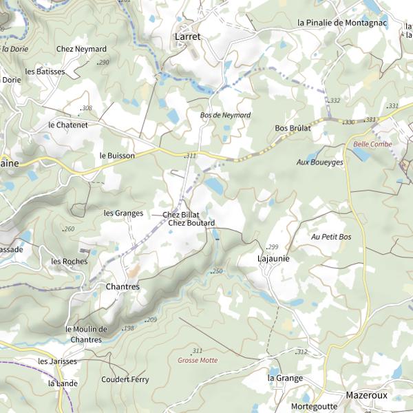 Plan cartographique de Le Chantres