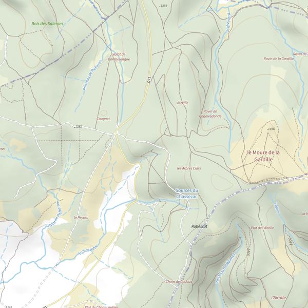 Plan cartographique de Le Chassezac
