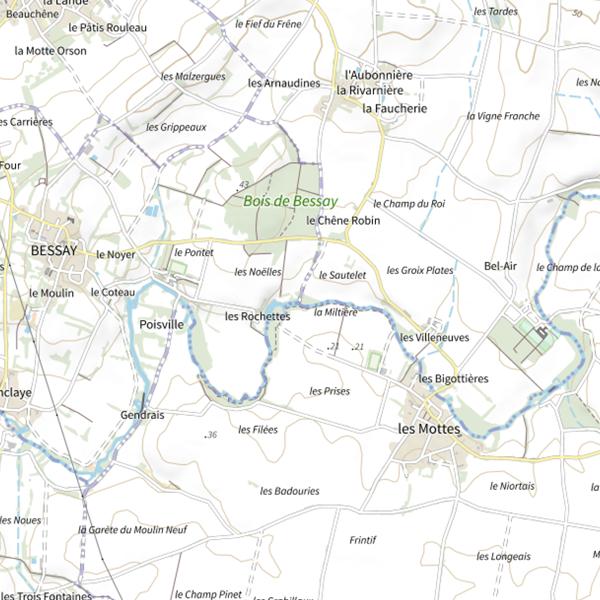 Plan cartographique de Le Chêne Robin, La Smagne, Sainte-Pexine