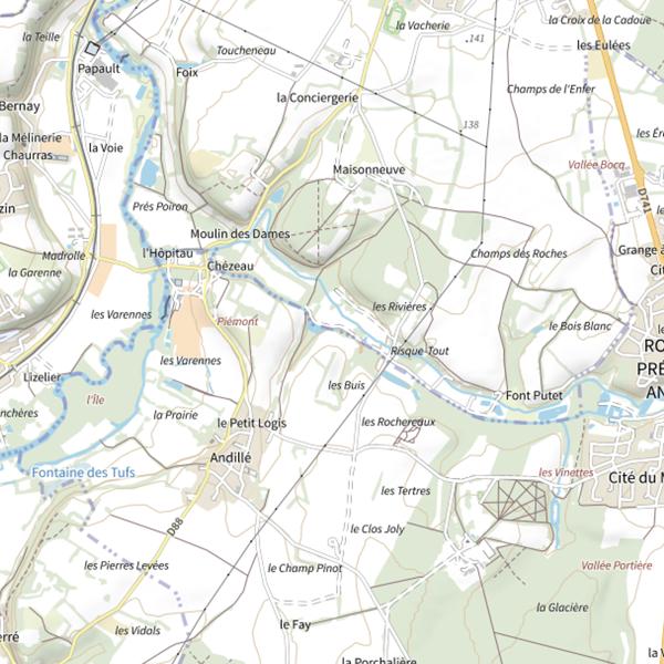 Plan cartographique de Le Chezeau