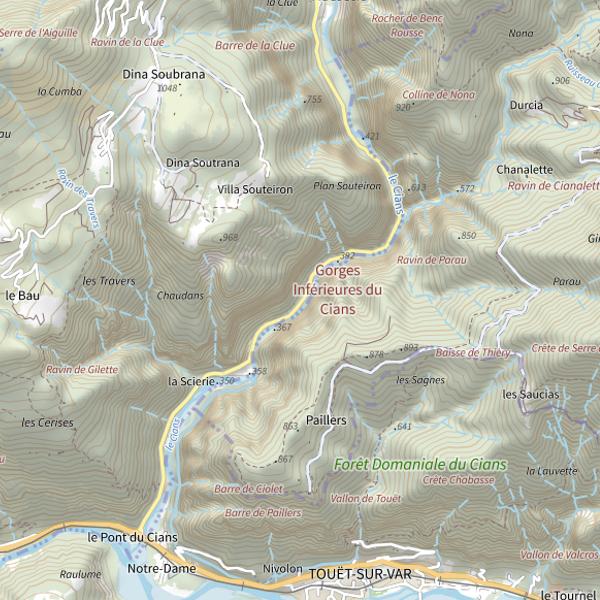 Plan cartographique de Le Cians
