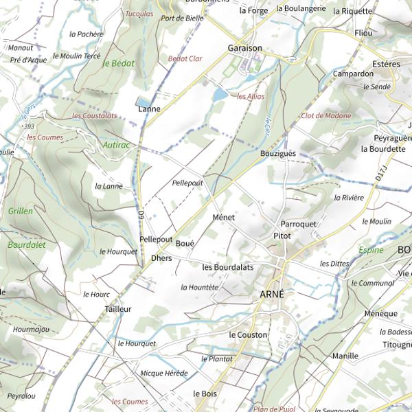 Plan cartographique de Le Cier