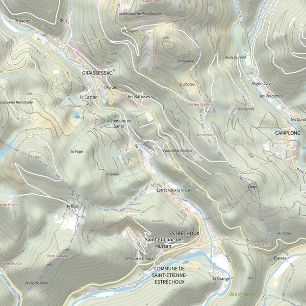 Plan cartographique de Le Clédou