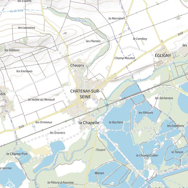 Plan cartographique de Le clos des lacs