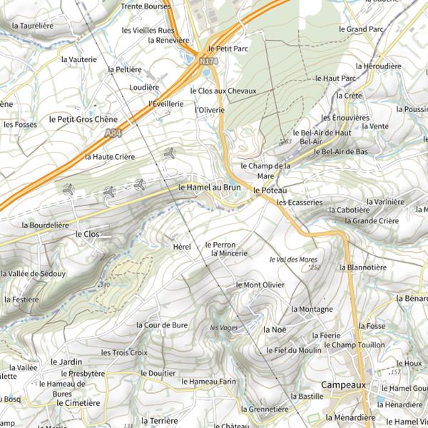 Plan cartographique de Le Coisel
