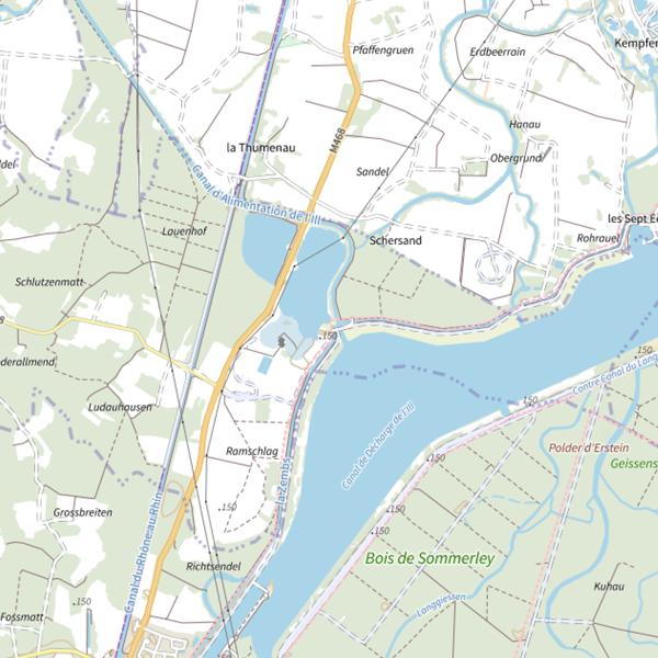 Plan cartographique de Le Contre Canal