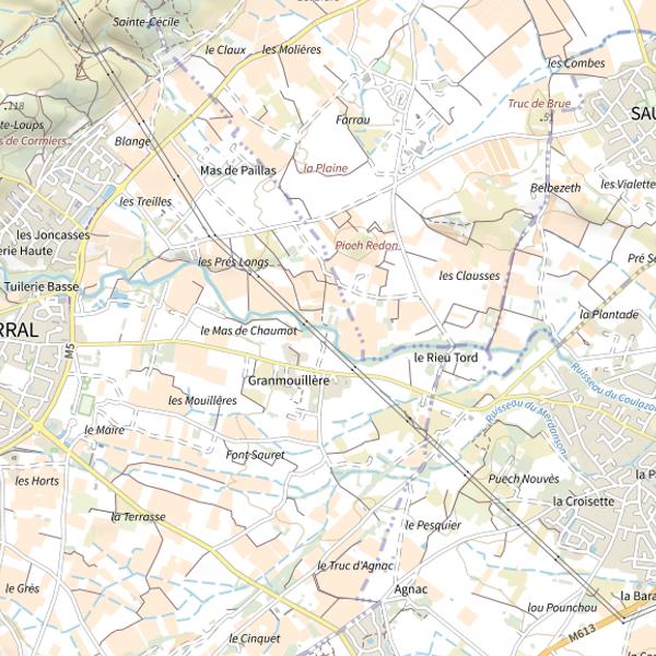 Plan cartographique de Le Coulazou