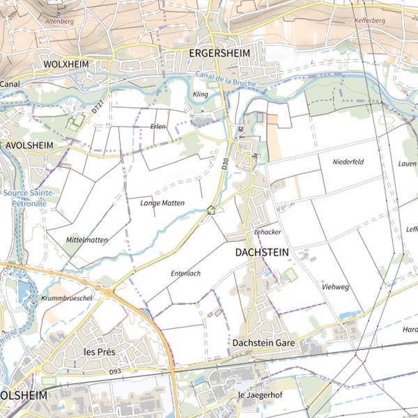 Plan cartographique de Le Dachsteinerbach