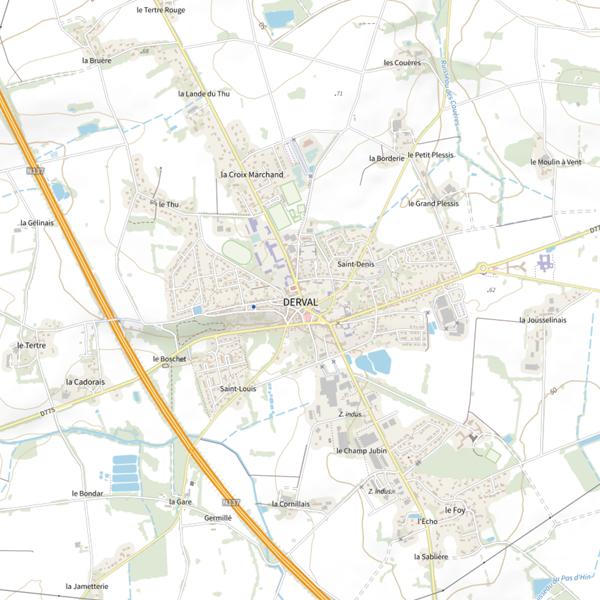 Plan cartographique de Le Derval