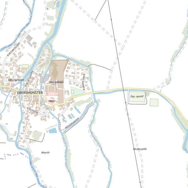 Plan cartographique de Le Dollweg ou Rottwasser