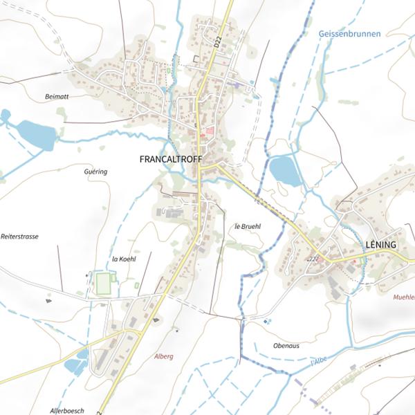 Plan cartographique de Le domaine de francaltroff