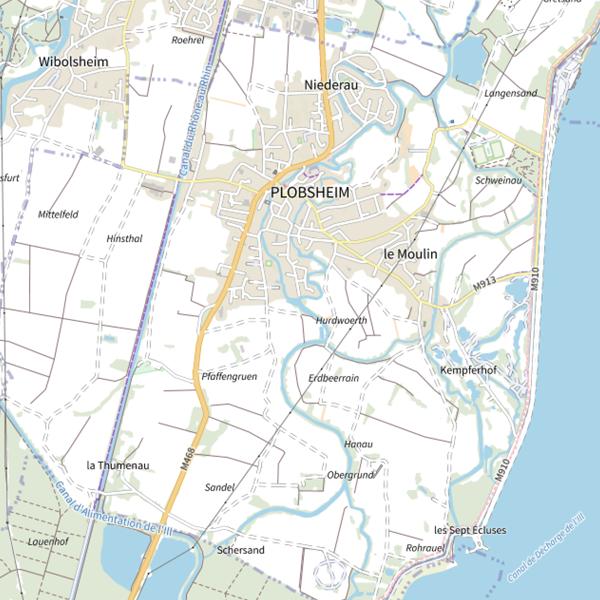 Plan cartographique de Le Dorfwasser