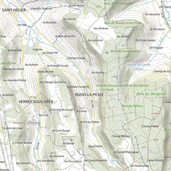 Plan cartographique de Le Drevin