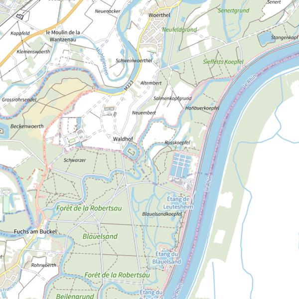 Plan cartographique de Le Dritzehbelde Loch