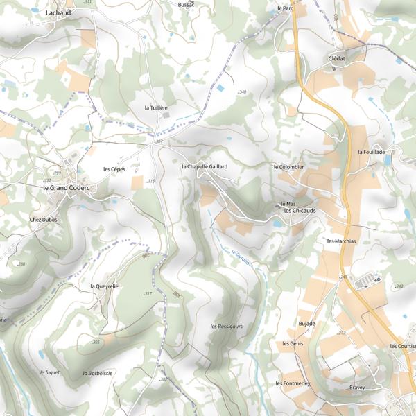 Plan cartographique de Le Durand