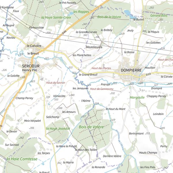 Plan cartographique de Le Durbion