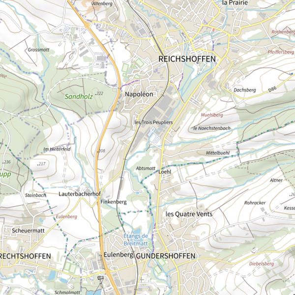 Plan cartographique de Le Falkensteinbach