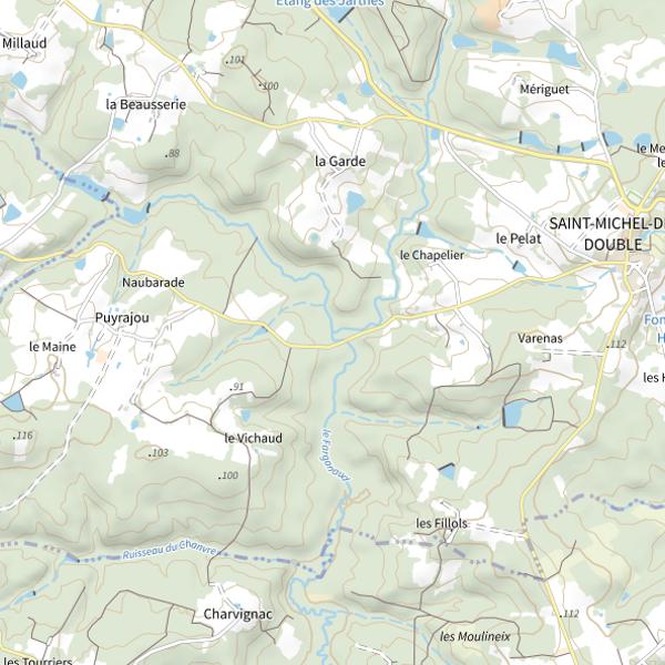 Plan cartographique de Le Farganaud