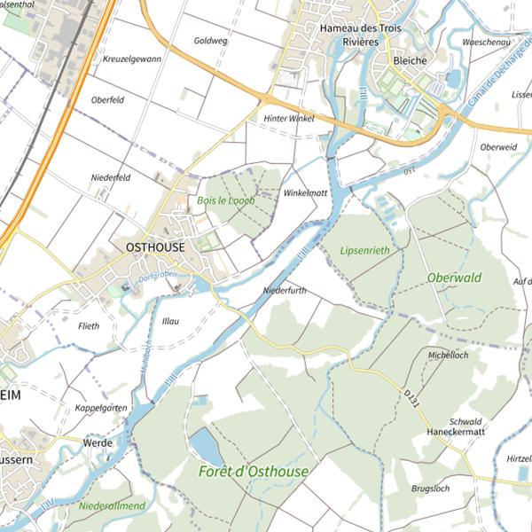 Plan cartographique de Le Feldgiessen