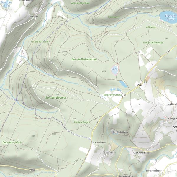Plan cartographique de Le Flaon