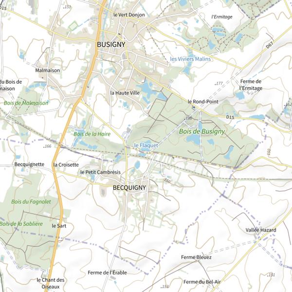 Plan cartographique de Le Flaquet