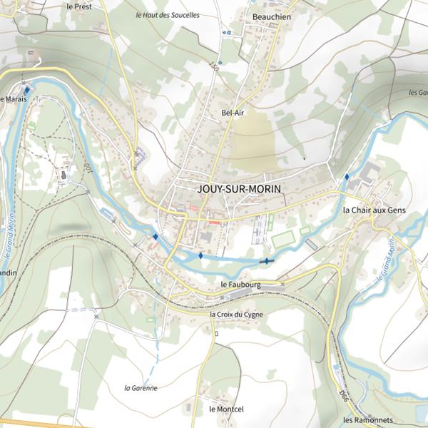Plan cartographique de Le Flotteur Jouyssien