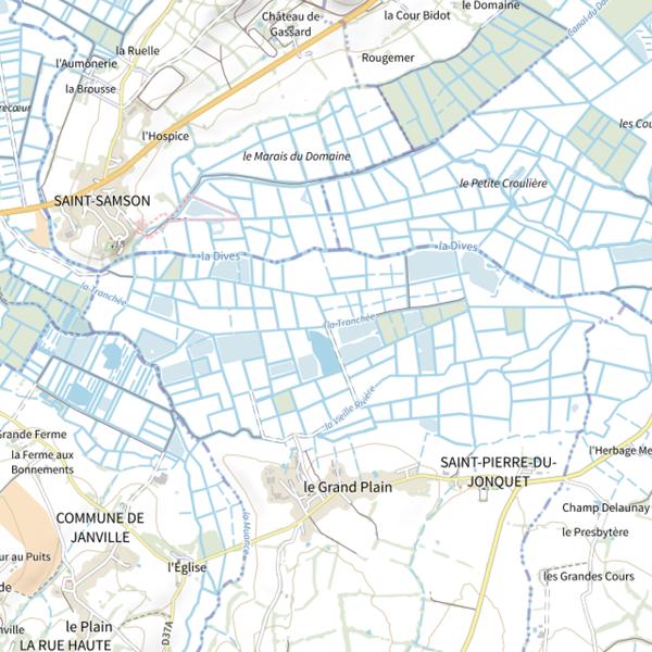 Plan cartographique de Le Fossé Cavelier
