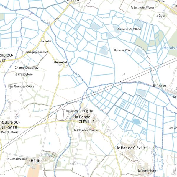 Plan cartographique de Le Fossé des Défends