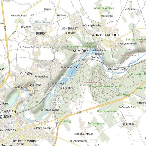 Plan cartographique de Le Fresne