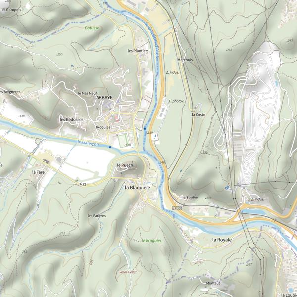 Plan cartographique de Le Galeizon