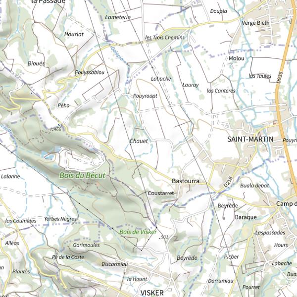 Plan cartographique de Le Galopio