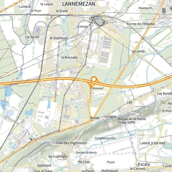 Plan cartographique de Le Gers