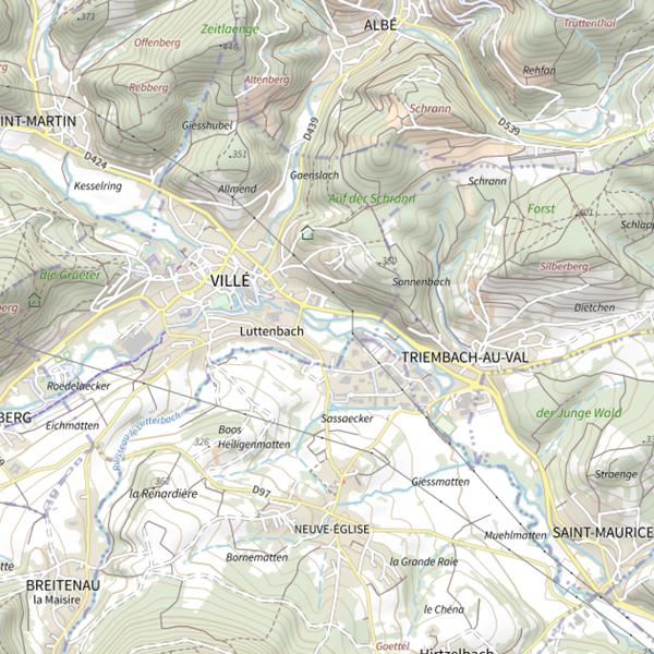 Plan cartographique de Le Giessen
