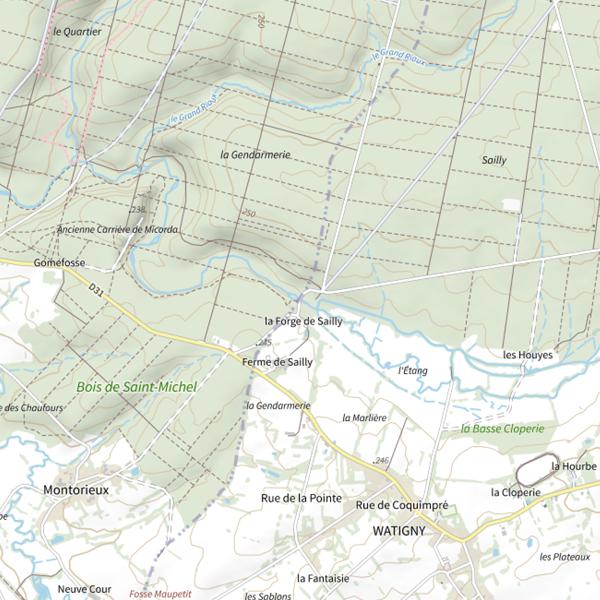 Plan cartographique de Le Gland