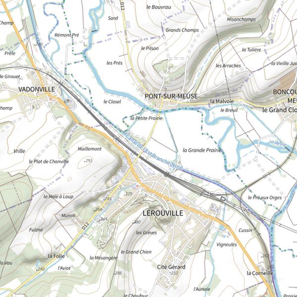 Plan cartographique de Le Goujon Lérouvillois