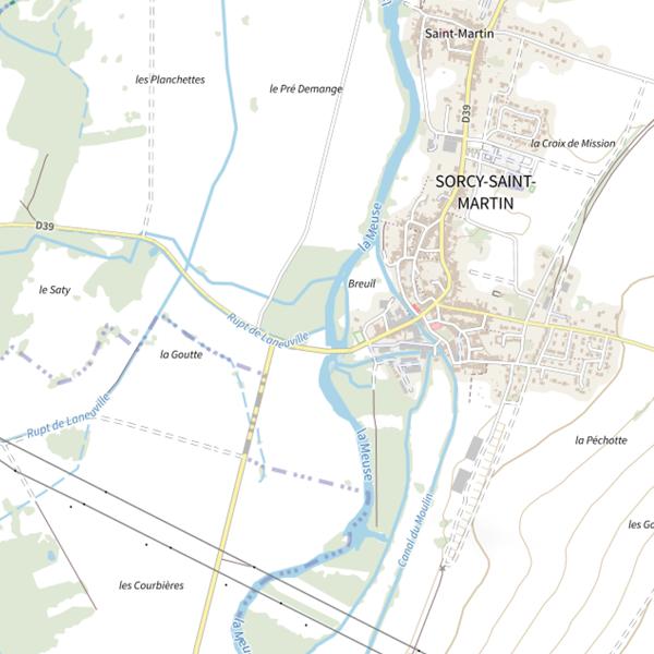 Plan cartographique de Le Goujon Perche