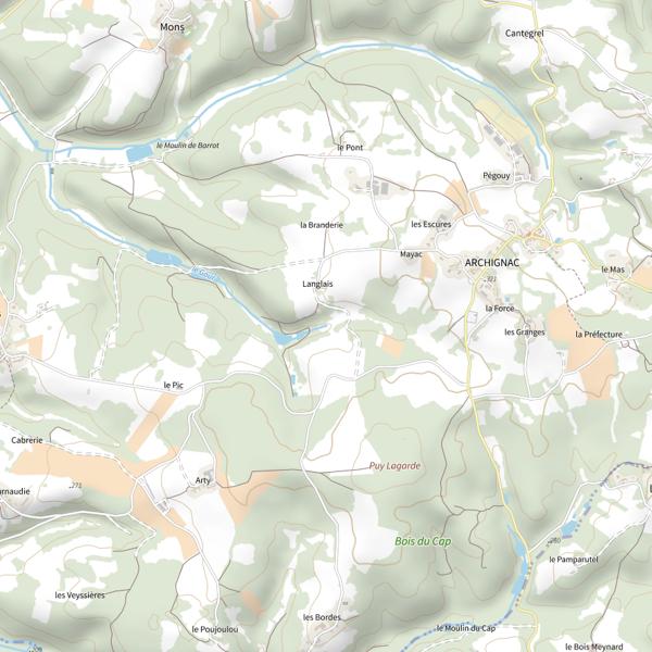 Plan cartographique de Le Gour
