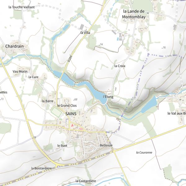 Plan cartographique de Le Grand Étang (Ille-et-Vilaine)