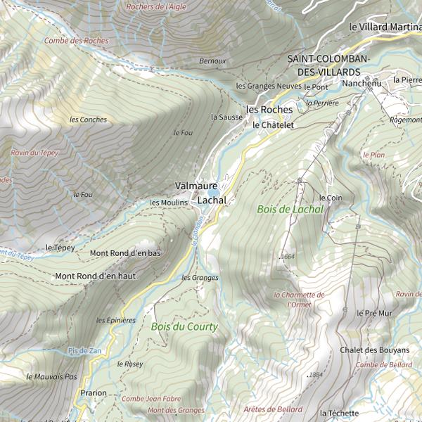 Plan cartographique de Le Grand Lac ou Lac Bramant