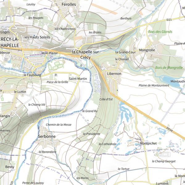 Plan cartographique de Le Grand Morin