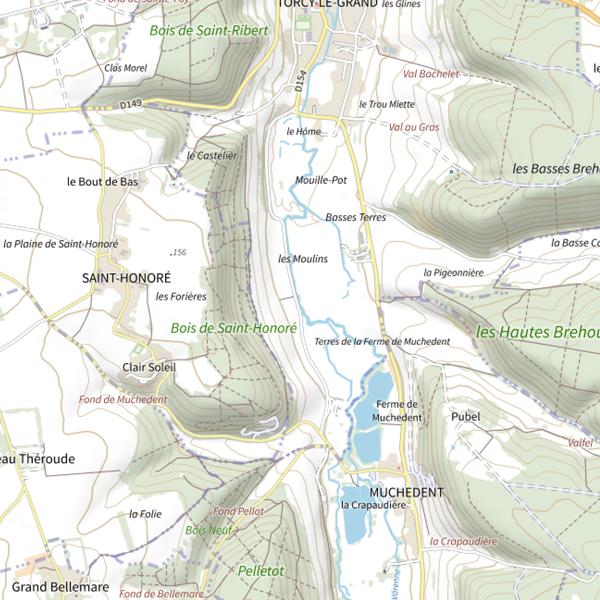 Plan cartographique de Le grand parcours