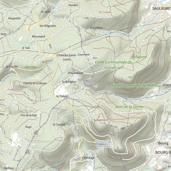 Plan cartographique de Le Grand Roué