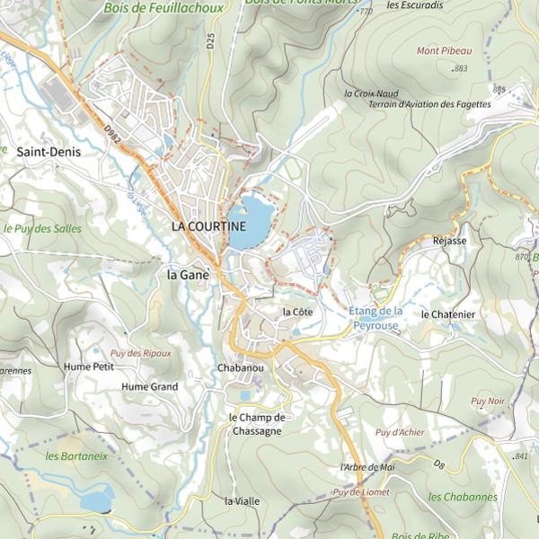 Plan cartographique de Le Grattadour