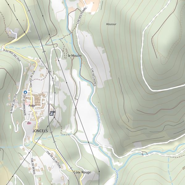 Plan cartographique de Le Gravezon